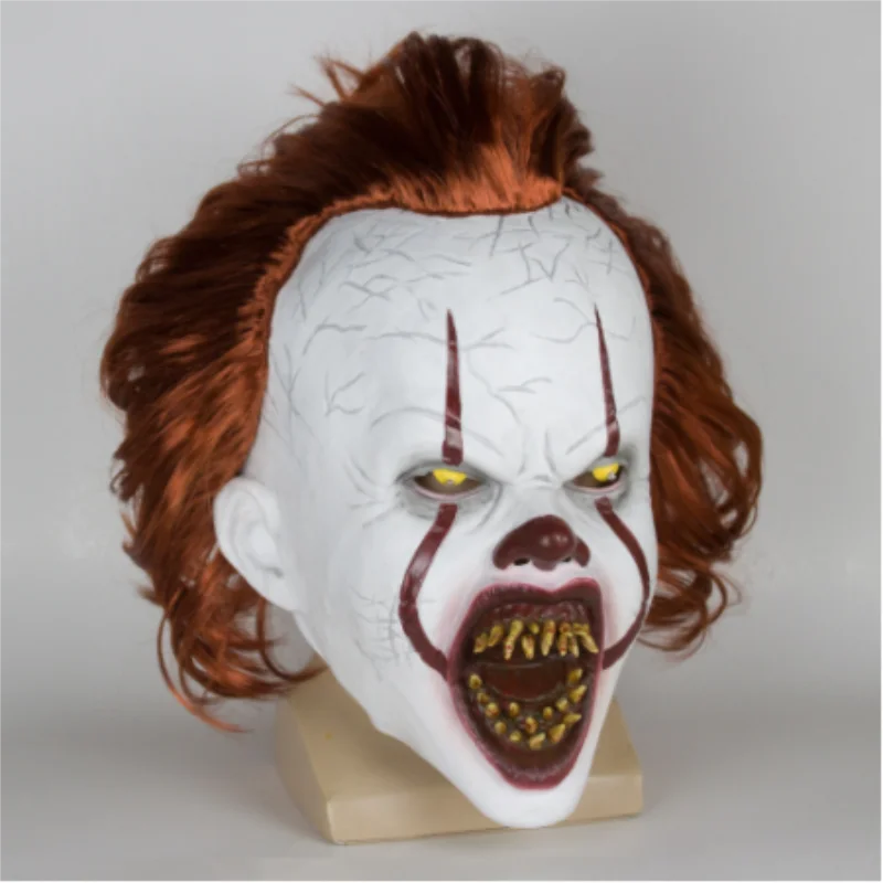 Маска клоуна Pennywise Стивен Кинг это латексная светодиодный маска Ужас Хэллоуин косплей реквизит