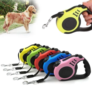 Long Strong Pet Leash For Large Dogs Durable Nylon Retractable Big Dog Walking Leash Leads Automatic Extending Dog Leash Rope 1