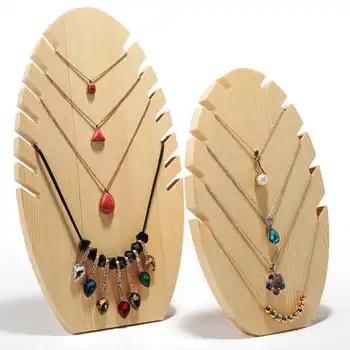 

27/33cm Necklace Display Stand Wood Jewelry Display Stand Jewelry Necklace Pendants Storage Display Stand Organizer