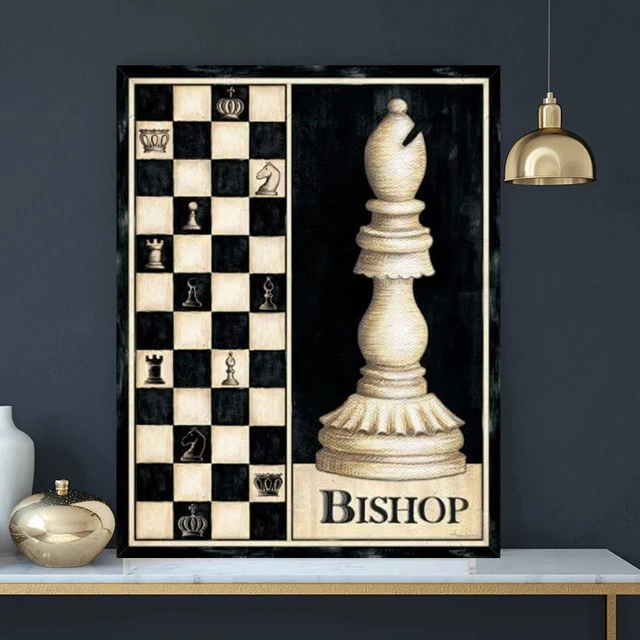 King and Queen Wall Art/Checkmate Chess Wall Art