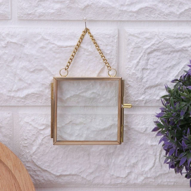 Hanging Metal Glass Vintage Photo Frame  Antique Frame Glass Photo Double  Sided - Frame - Aliexpress