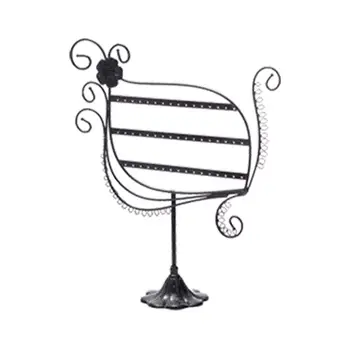 

Vintage Wrought Iron Jewelry Rack Earrings Necklace Storage Holder Ornament Display Stand