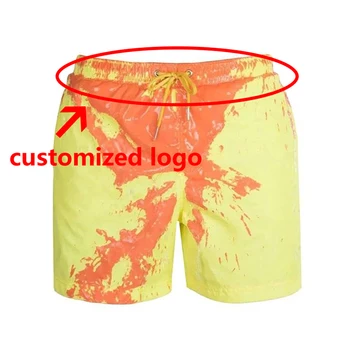 

Customized Logo Changes color Swimsuit Men Swimwear Beach Shorts Men 2020 Men's Swimming Trunks For Man Slip Man Swim Briefs