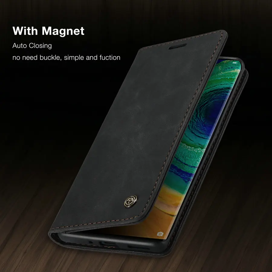 Чехол для Huawei Mate 30 Pro Магнитный флип чехол кожаный роскошный P20 P30 lite бумажник P Smart