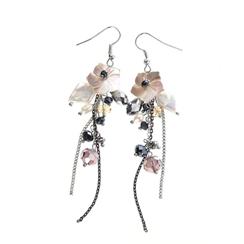 

TDQUEEN Drop Earrings Long Tassel Hanging Earrings for Women Fashion Brincos Handmade Crystal Bead Baroque Pearl Dangle Earring