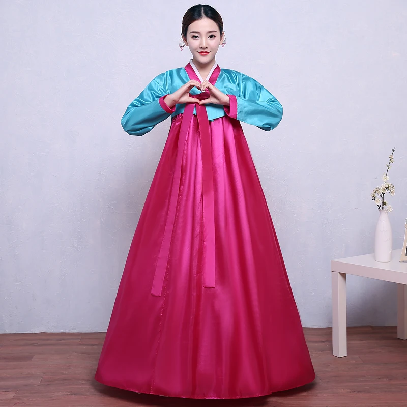 10 видов цветов, для женщин, ханбок, традиционные корейские костюмы, древняя народность, культура, вечерние платья для выступлений, топ, винтажная одежда - Цвет: Color1