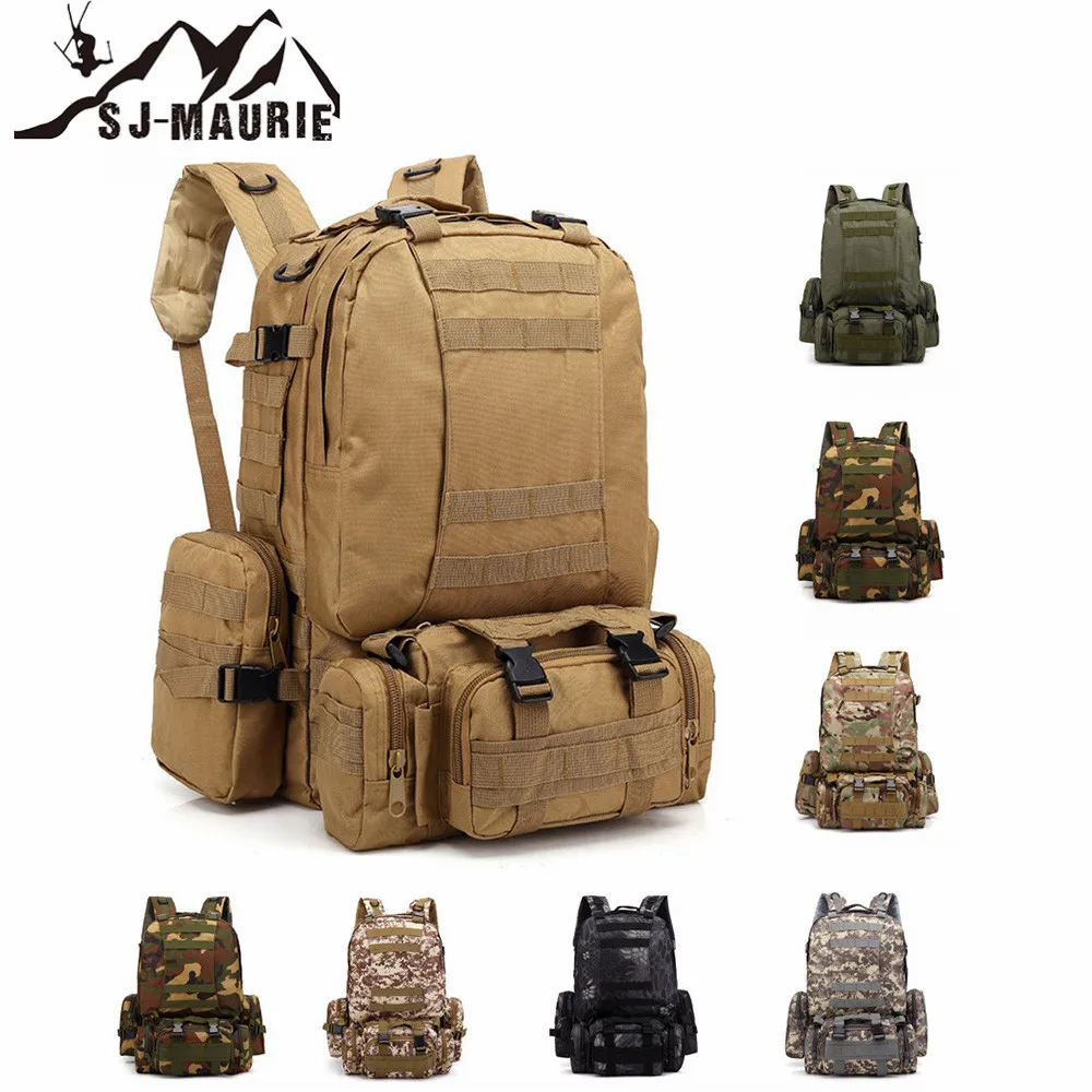 

SJ-Maurie Outdoor Waterproof Military Tactical Backpack Molle Bag Rucksack Sports Bag Camping Climbing Hiking Backpack Hunting