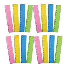Règle de mesure pratique 0 15cm, 20 pièces, outil de mesure pratique pour les étudiants, règle de dessin, fournitures scolaires et de bureau (couleur aléatoire)