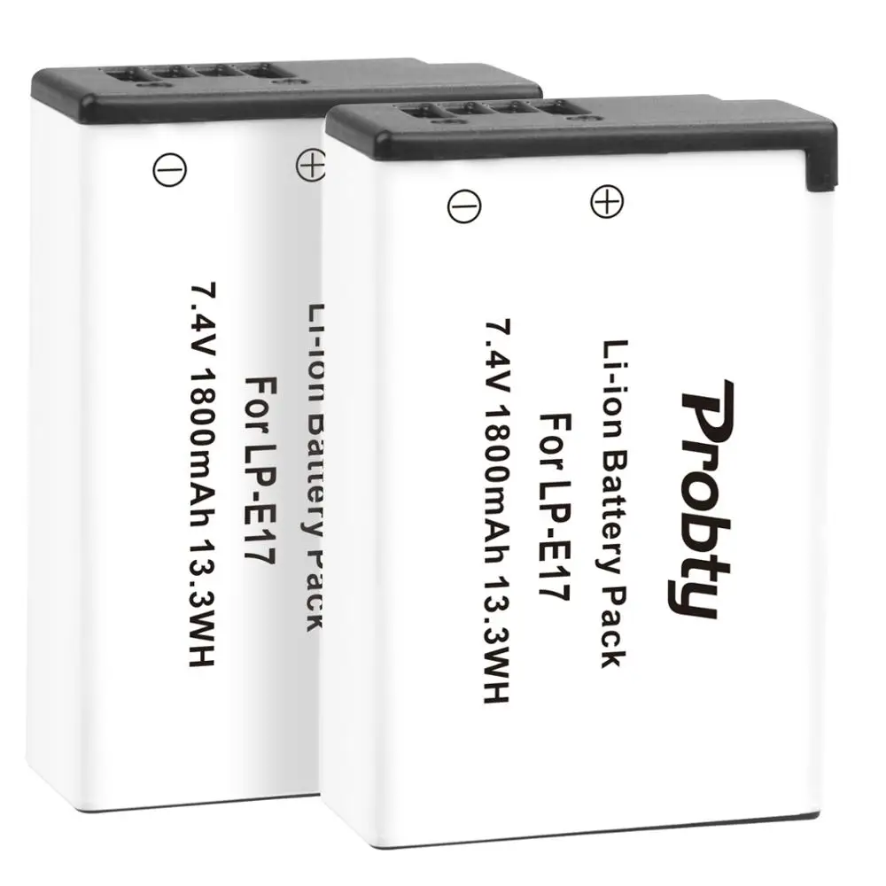 Lp-e17 para Canon Bateria Probty E17 Eos 200d m3 m6 750d 760d T6i T6s 800d 8000d Câmeras Kiss X8i 1800mah Lpe17 lp - Image 4