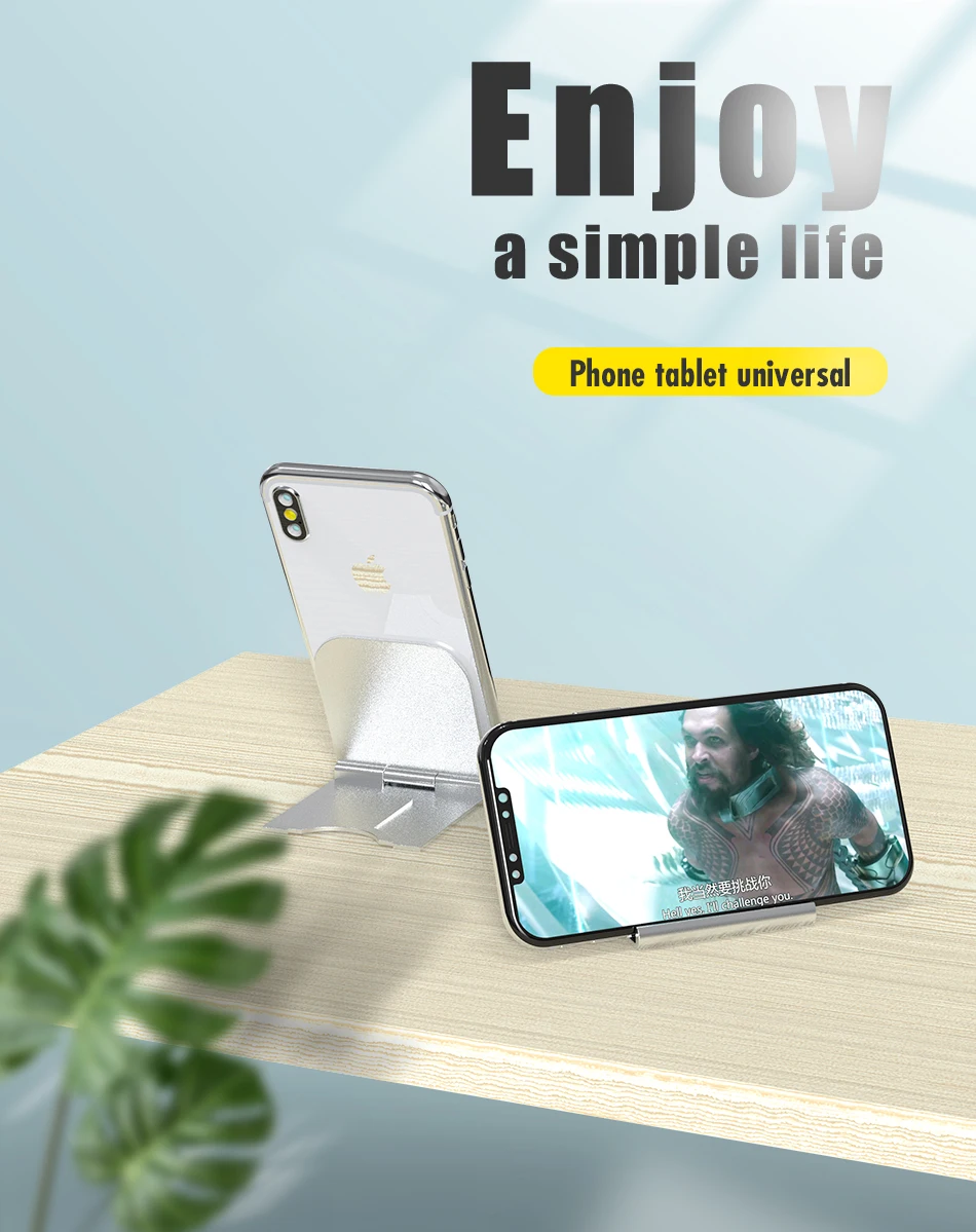 !ACCEZZ Phone Stand Universal Desktop Holder For iPhone 11 Pro 8 X Samsung Support Bracket 180 Degree Adjustable For ipad Tablet (1)
