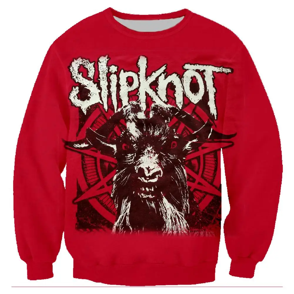 Slipknot Harajuku рок толстовки 3D печать унисекс пуловер толстовки с длинным рукавом Crewneck уличная толстовка одежда Sudaderas