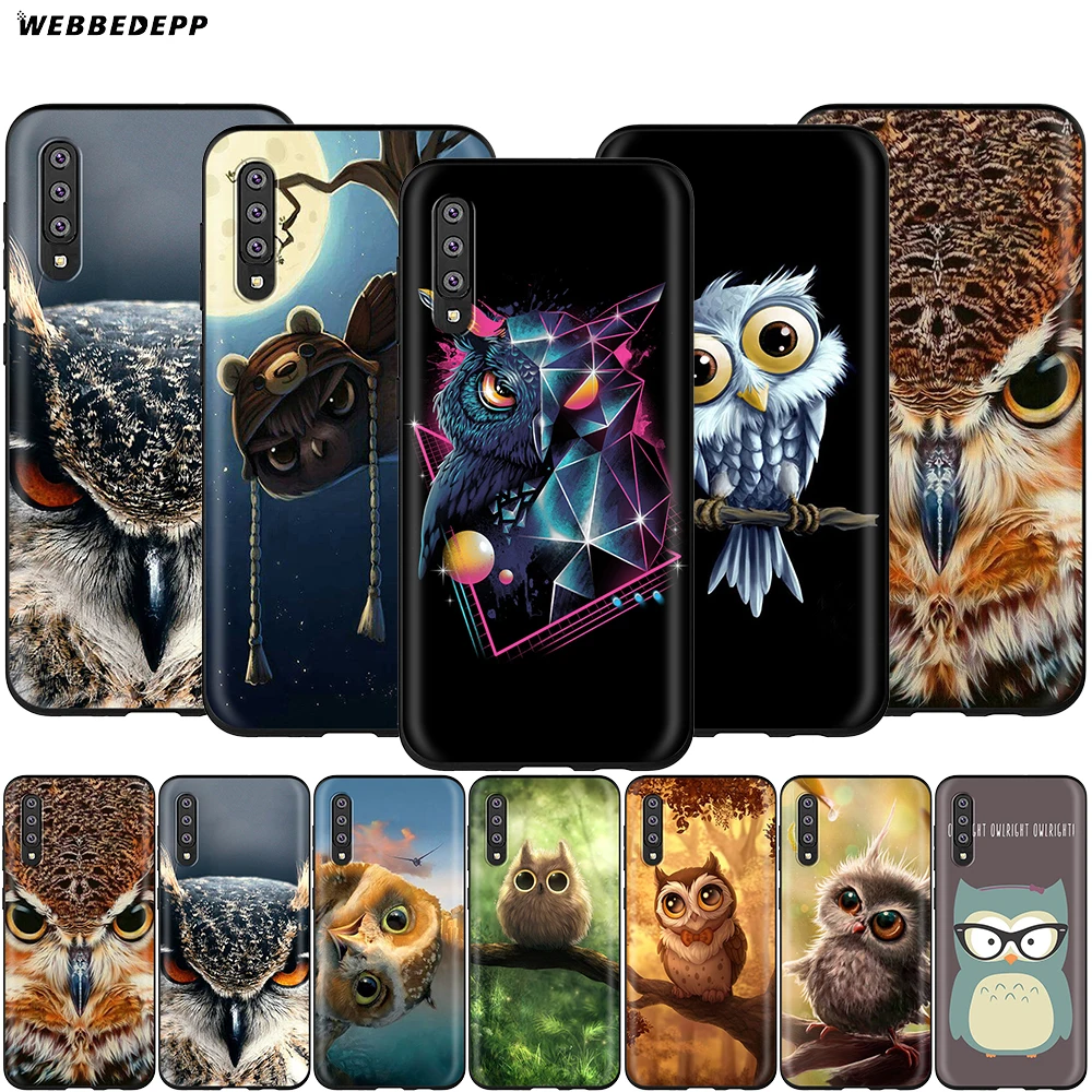 Webbedepp чехол с изображением животного совы для Samsung Galaxy A2 J4 J6 J7 Duo J8 Core Prime 2018 A20E