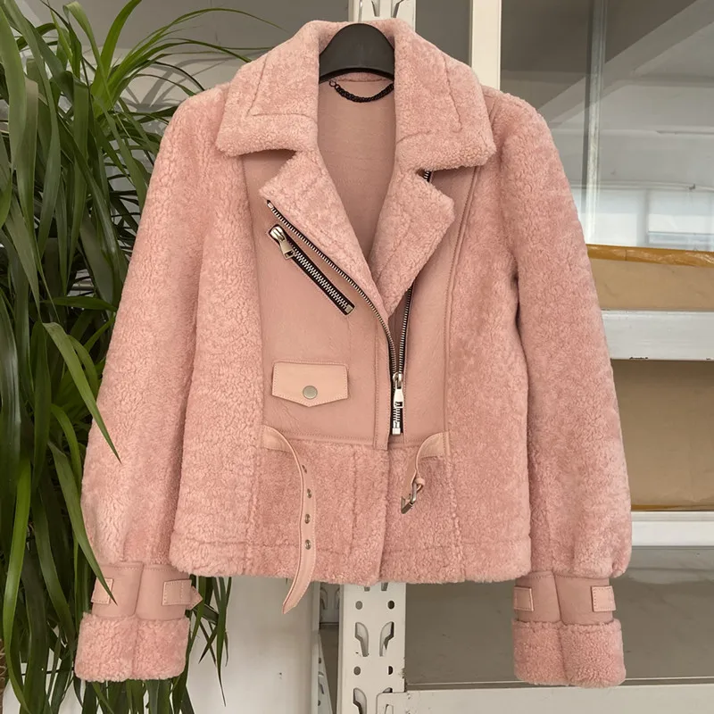 Factory High Quality Good Price Women Shearling Jacket Ladies Lamb Fur Genuine Leather 100% Natural Coat Winter Warm | Женская одежда