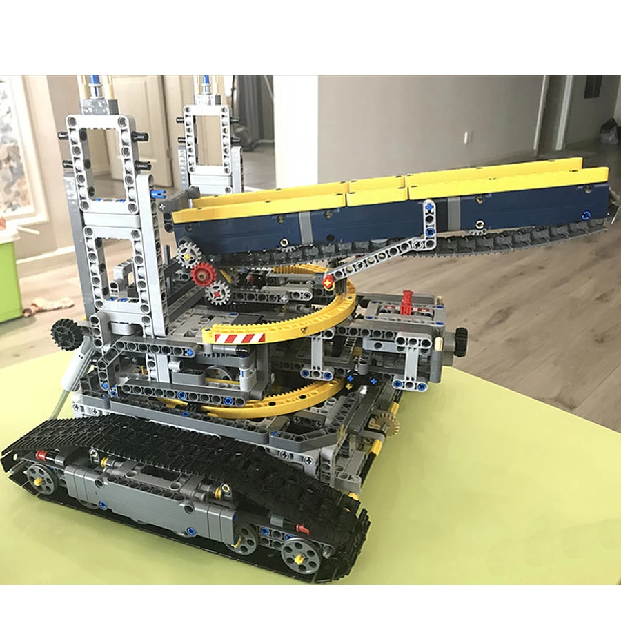 20015, серия Technic, ковшовый колесный экскаватор, 3929 шт., строительные блоки, кирпичи, игрушки, совместимые с 42055