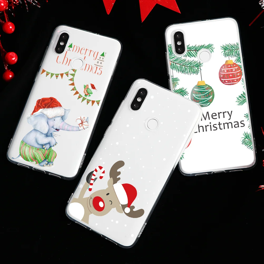 

Christmas Silicone Case For Xiaomi Redmi Note 7 Case K20 Go 4A 4X 5 Plus 5A 6 6A 7 7A S2 For Redmi Note 4X 5 6 7 Pro TPU Coque