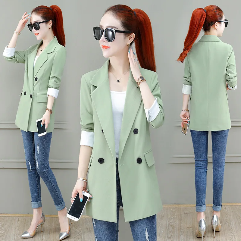 

Women's New Style Fashion Suit 2019 Autumn Korean-style Slim Fit Slimming Elegant Ol Workplace-Style juan bian xiu Suit Jacket
