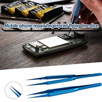

Titanium Alloy Tweezers Professional Maintenance Tool 0.15mm Precision Edge Anti-magnetization Microscope Fingerprint Tweezers
