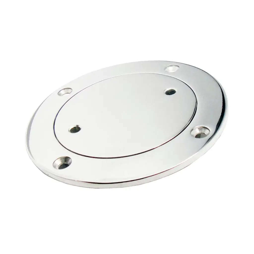 MARINE CITY 4 Inches Round 316 Stainless Steel Inspection Deck Plate for Boat 