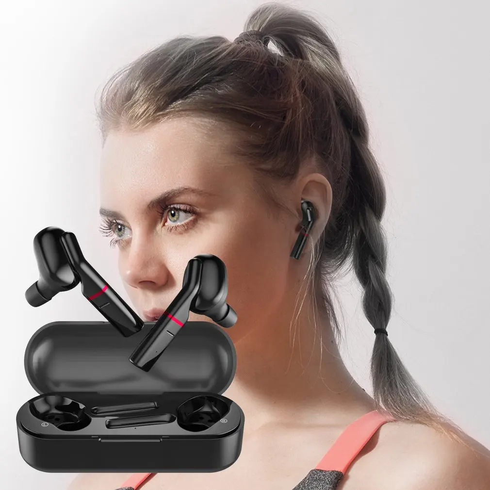 Bluetooth 5 0 Wireless Earphone TWS Binaural Sports Headset 3D Stereo Sound With Mic Handsfree Sports Earphone With Charging Box