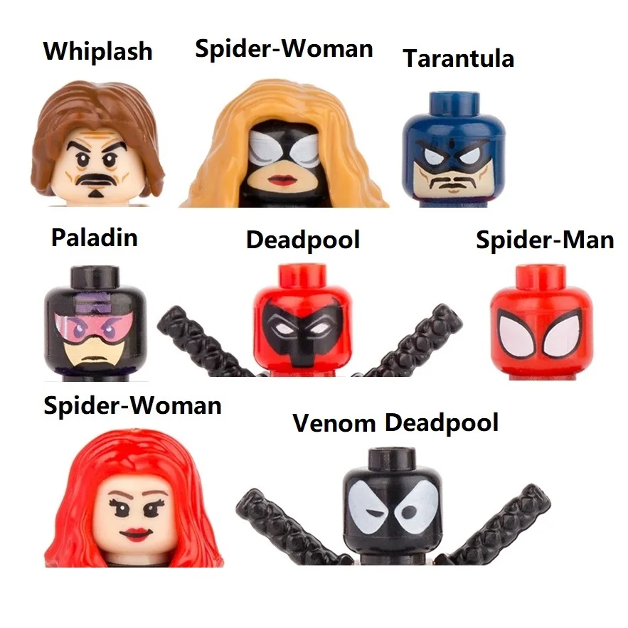 Фигурка супергероя Blacklash Whiplash Venom Deadpool Paladin Tarantula Black Spider женщина мужчина