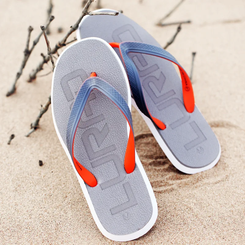 

Luladi Europe And America Shock Absorption Flat Heel MEN'S Flip Flops Summer Wear-Resistant Sandals Flip-flop Anti-slip Sandals