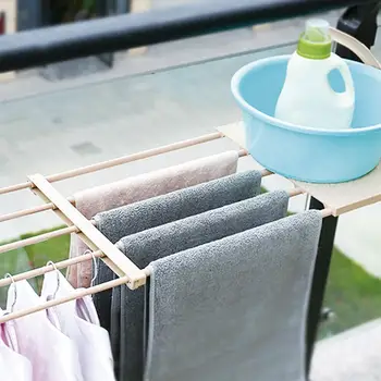 

Simple Collapsible Drying Rack Clothes Shoes Drying Creative Multi-function Balcony Racks Rack Creative Multi-function Hang L0F6