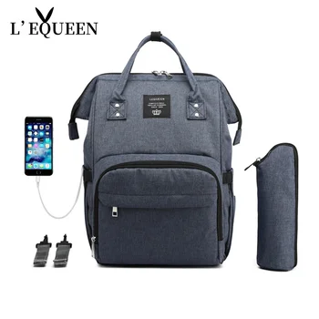

LEQUEEN Fashion Mummy Maternity Diaper Bag Large Nursing Bag Travel Backpack Designer Stroller Baby Bag Baby Care Nappy Backpack