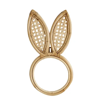 

Rattan Frame Mirror Decor Rabbit Shape Wall Frames Decor Frame, Home Decoration Wall Mirror Frame, Not Included Mirror