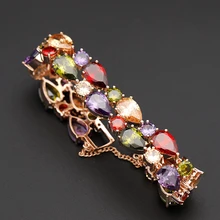 Женские браслеты с кубическим цирконием, розовое золото/серебро, высокое качество, Красочные Стразы, браслеты, креативная Мода