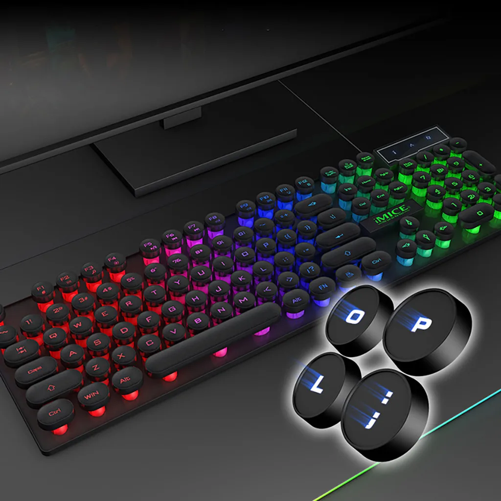 Лучшие продажи продуктов iMice AK-800 игровая клавиатура с подсветкой RGB Gamer для ПК ноутбука поддержка дропшиппинг