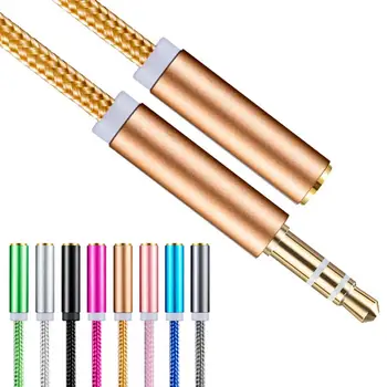 

Braided Cable 3.5mm Audio Extension Cable Jack Male to Female Headphone Cable for Car Earphone Speaker