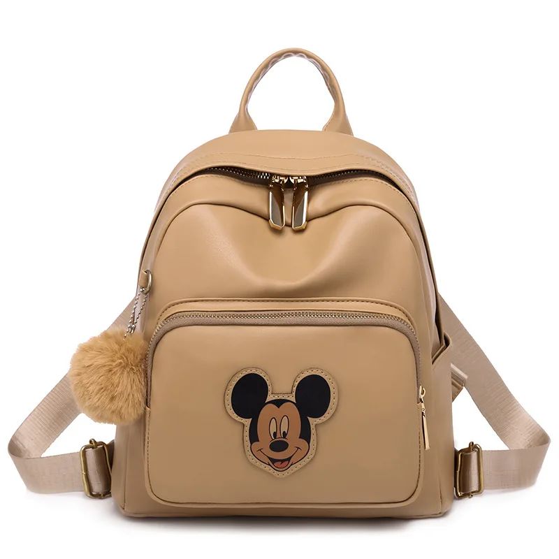 Disney Микки Маус мужская сумка на плечо женский рюкзак из искусственной кожи мультфильм Открытый Дорожный рюкзак Водонепроницаемый студенческий школьный рюкзак сумка - Цвет: 1
