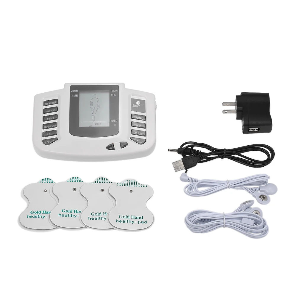 

Electrical Stimulator Full Body Relax Muscle Therapy Massager Pulse Tens Acupuncture + 8pads Health Care message medical KXS-29