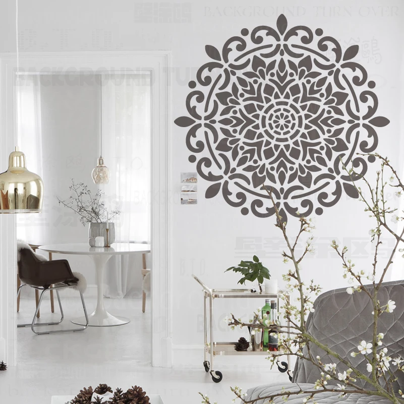 80cm - 120cm Stencil Mandala Extra Large per la pittura di grandi  decorazioni per pareti rotonde modelli di pareti di vernice piastrelle  Vintage S050 - AliExpress