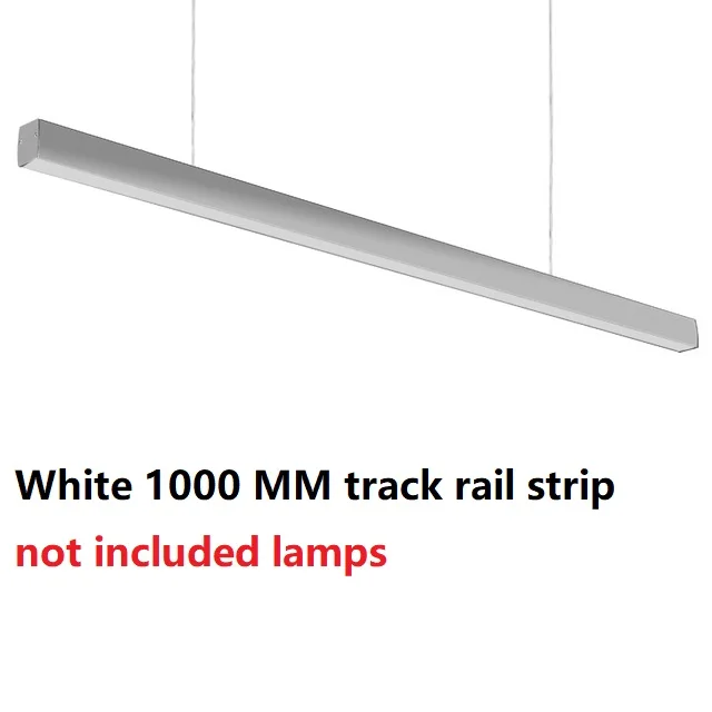 Светодиодный светильник с линейной линейкой, современный креативный Прямоугольный светильник для кухни и столовой, офисное коммерческое освещение, подвесной светильник для внутреннего декора - Цвет корпуса: 1M White track rail