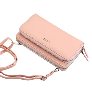 

Women's Long Wallet Simple Shoulder Messenger Bag Mobile Phone Small Square Bag Handbag