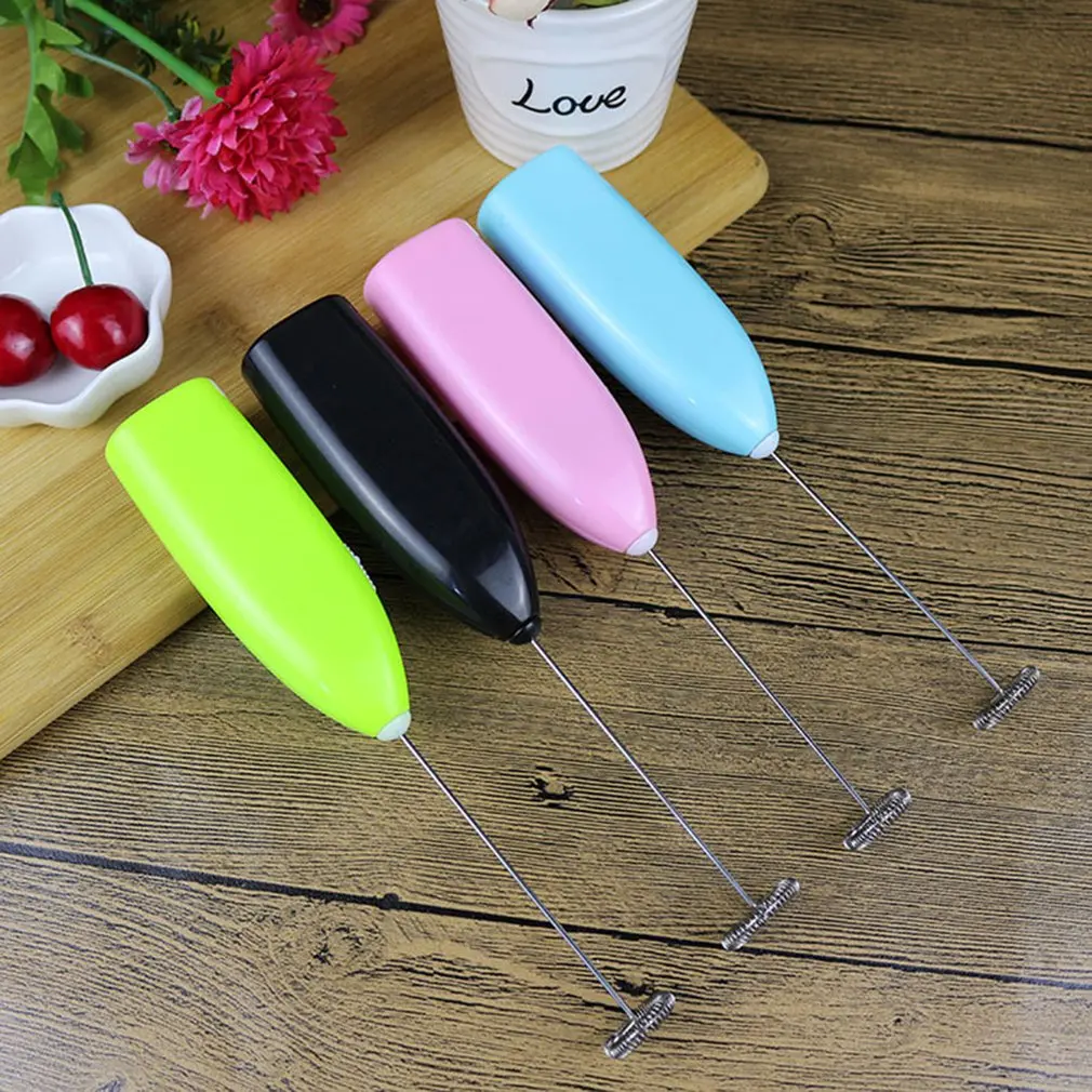 Electric Milk Whisk Frother Mini Handheld Egg Beater Mixer Foamer Stirrer Whisk for Coffee Milk Drink Kitchen Tool