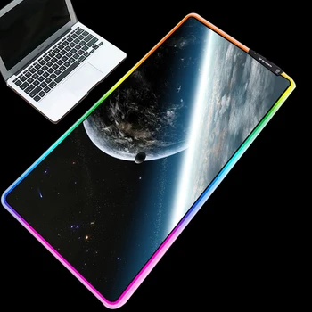 

Yuzuoan Cosmic Star RGB Large Comfort Control Game Mouse Pad LED 7 Color Illumination Strip Line Desktop Computer Keyboard Mat