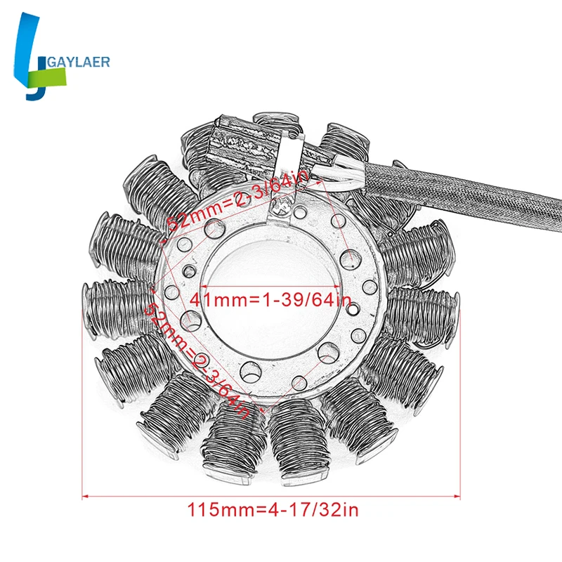 Magneto Generator Stator Coil for Kawasaki ZX1400 Ninja ZX14 2006-2011 ZX-14R ABS 2012- ZX1400 ZZR1400 ABS 2006