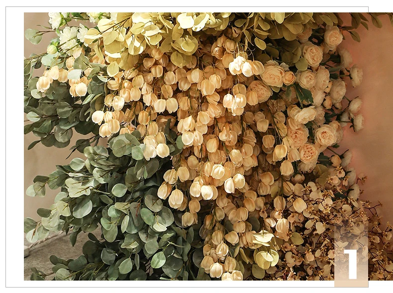 JAROWN Artificial Fake Flower Lantern Flower Vine Wedding Ceiling DIY Bouquet Decorative Home Hanging Decoration (19)