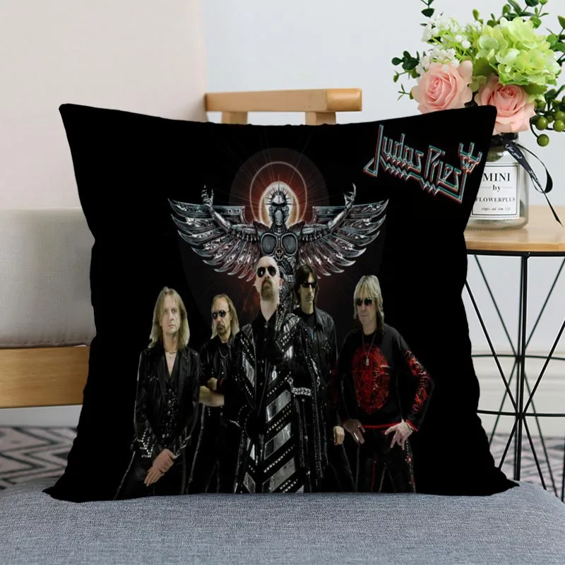 Милый чехол для подушки Judas Priest, современный домашний декоративный чехол для подушки 35x35 см, 40X40 см(с одной стороны), чехол для подушки для гостиной