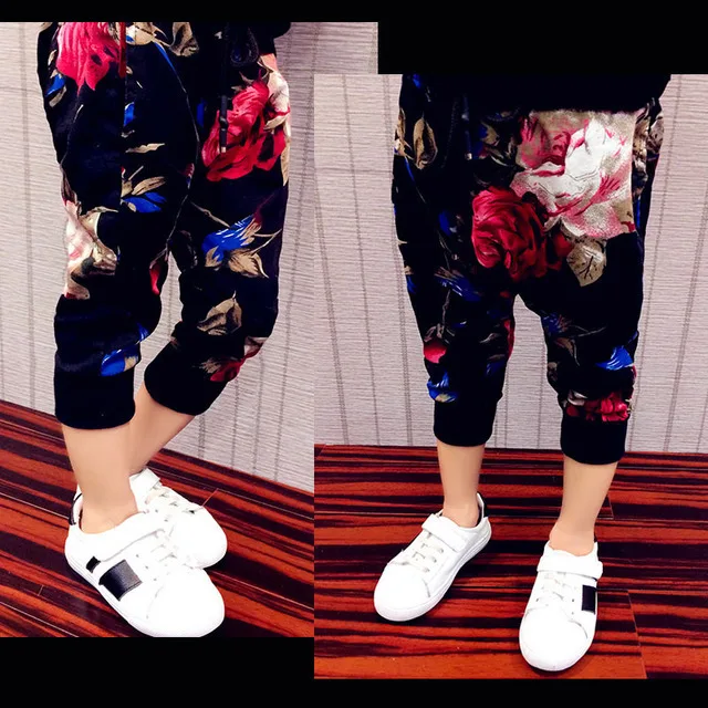 BOY'S Harem Pants Shorts Summer Wear New Style Thin Korean-style Western Style Rose Children in Pants Big Boy Fashion