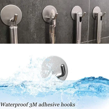 

Hot Hooks Heavy Duty, Self Adhesive Hooks, Removable Bathroom Towel Sticky Adhesive Wall Hooks Hanging Hooks for Office Home Rob