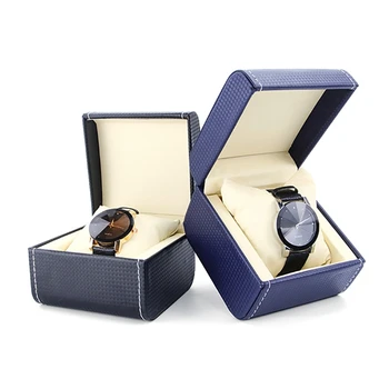 

Watch Box Holder Organizer Single Grid PU Leather Storage Box Gift Packet Jewelry Bracelet Display Storage Gift Case