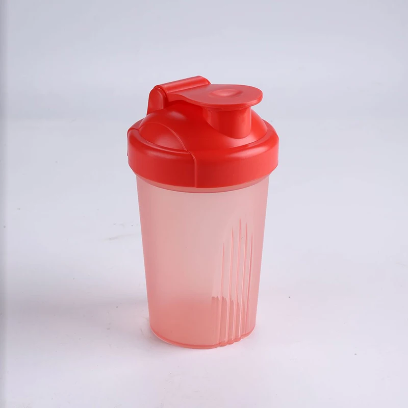 400ml New Creative Shaker Cup With Scale Bottles Unisex Water Bottle Kettle Drinkware Hidro Flask Coffee Cups Plastic BPA FREE - Цвет: orange
