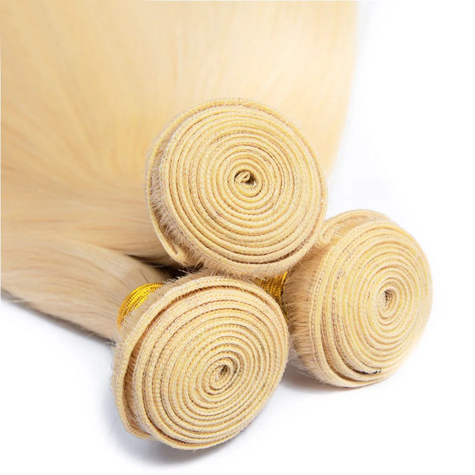 Queen Love Hair 613 пряди с закрытием Remy человеческие вплетаемые волосы для наращивания Малазийские Волосы блонд 3 пряди с закрытием