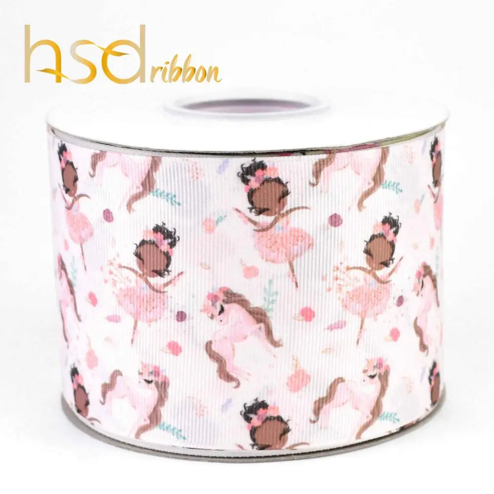 HSDRibbon 22 мм 38 мм 50 мм 75 мм на заказ печатная лента HT Grosgrain 50 ярдов/рулон - Цвет: 6