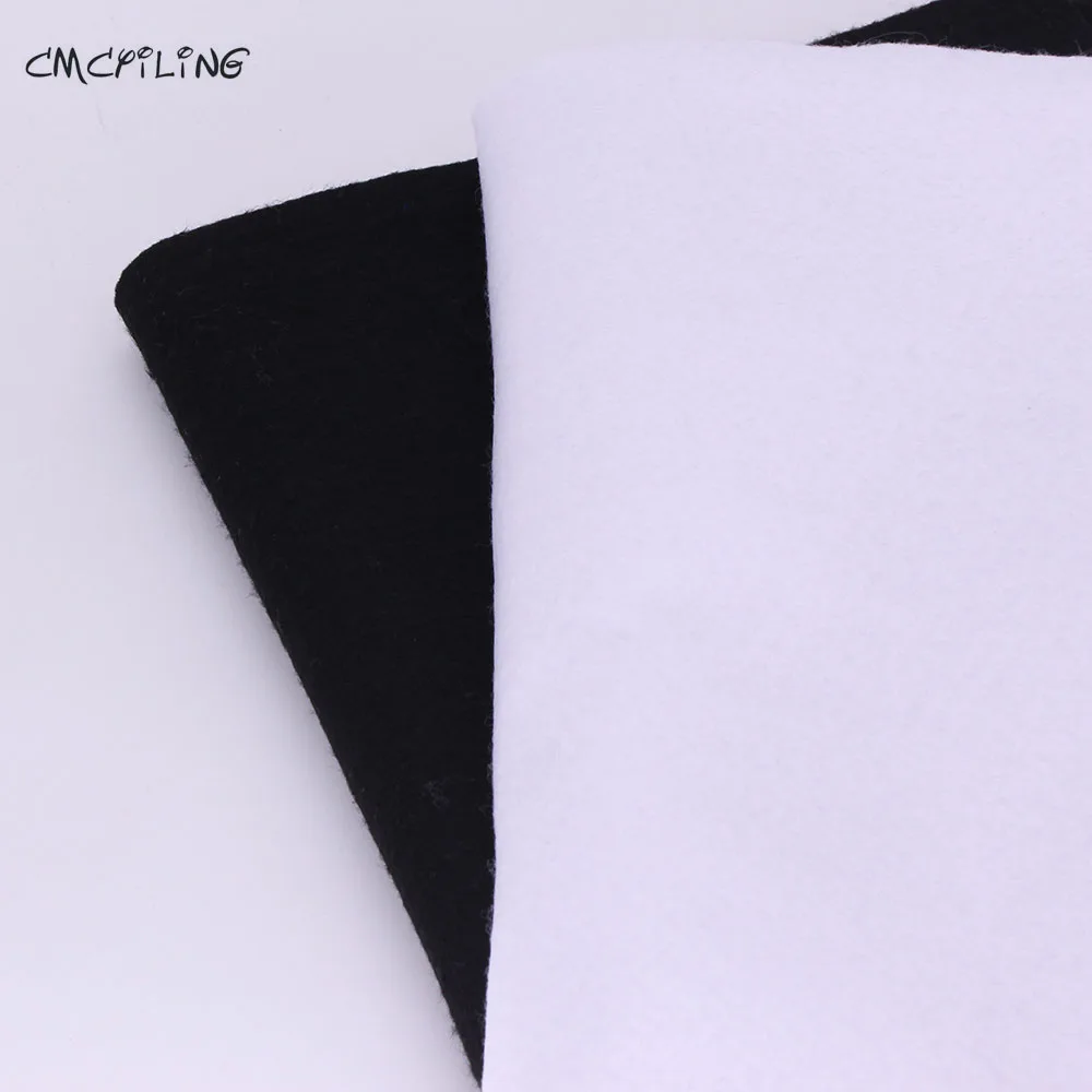 Each Color 1 Sheet CMCYILING, белый черный мягкий войлок, войлок ремесло, полиэстер нетканый Войлок Ткань, материал украшения, для скрапбукинга, швейные игрушки - Цвет: Each Color 1 Sheet