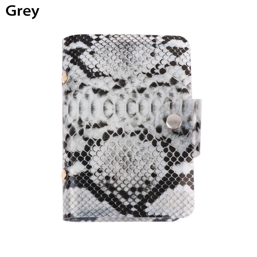 20 Slots Credit Card Bag Holder Fashion Snake Pattern Card Case Plastic ID Bank Bus Cards Organizer Anti-lost Cards Pocket Pouch - Цвет: grey