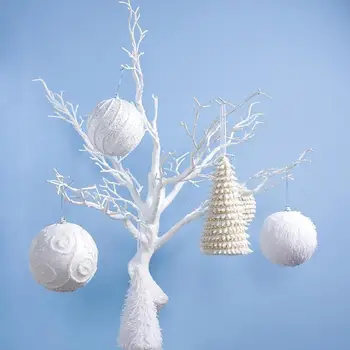 

Christmas Ball Baubles Pendant Foam Hanging Xmas Tree Ornament Home Party festival decoration supplies 6 styles